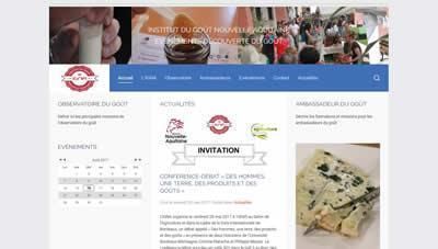Site internet Institut du goût Nouvelle-Aquitaine